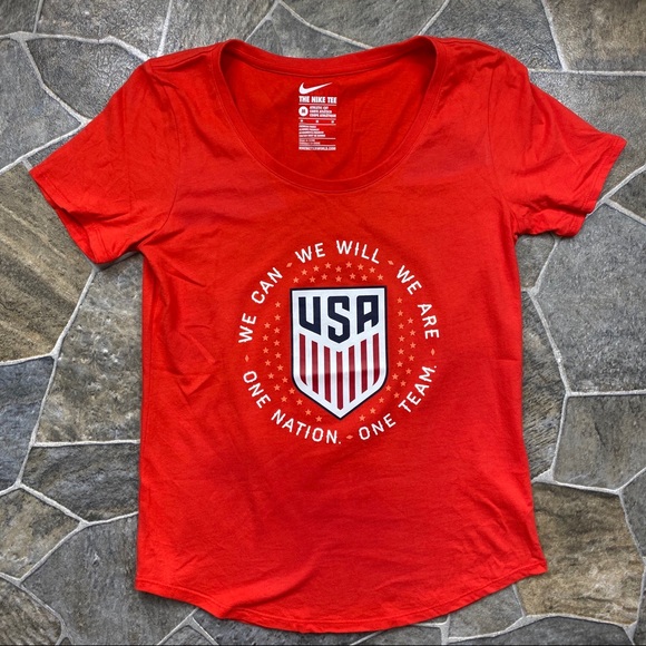 Nike USA We Can We Will We Are One Nation One Team Short Sleeve Tee Shirt - Picture 4 of 8